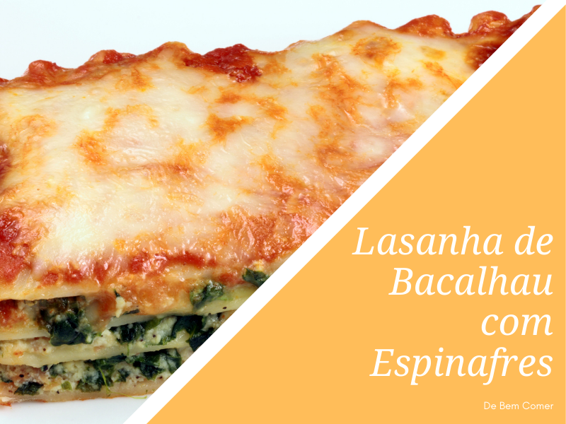 Lasanha de bacalhau com espinafres